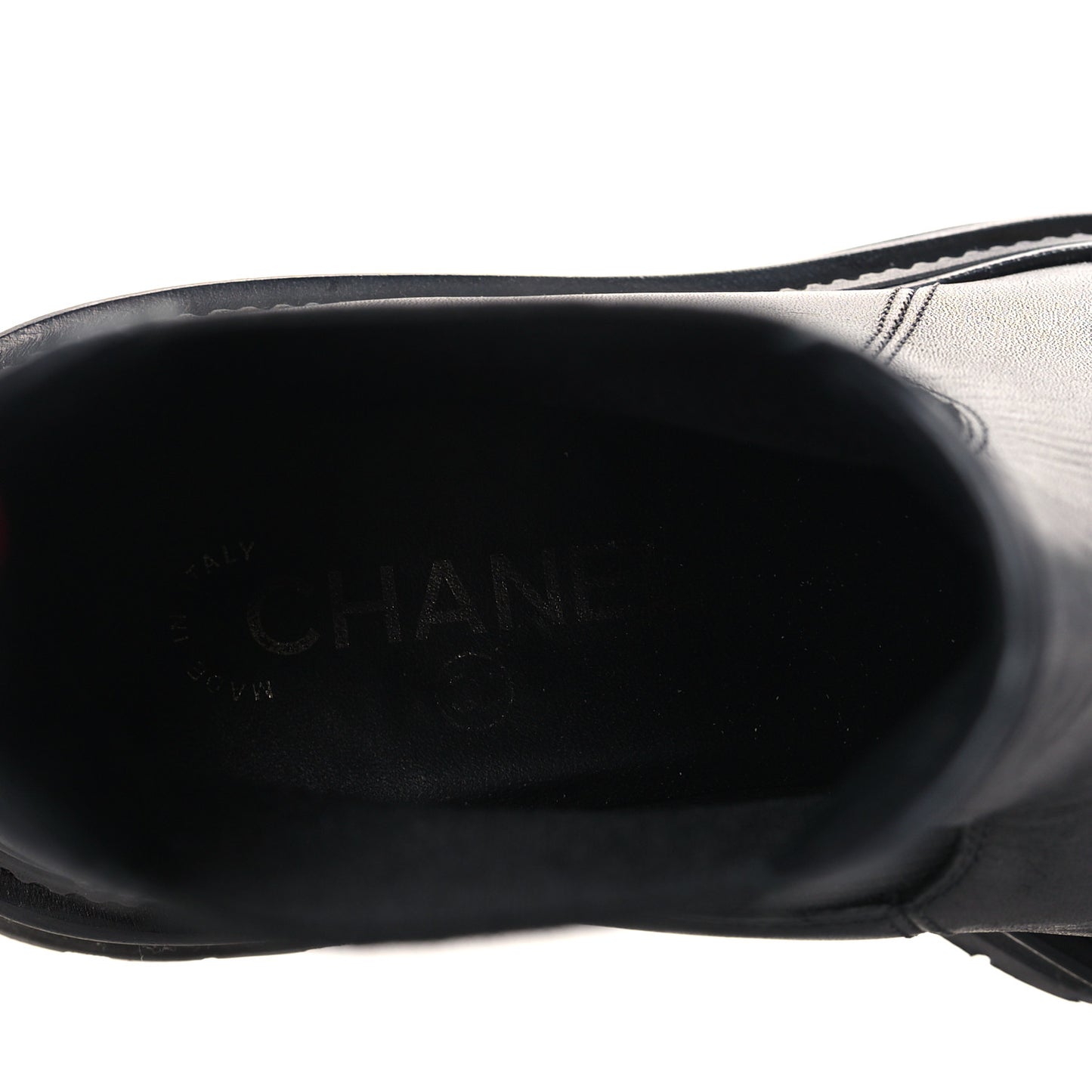 Crumpled Calfskin Patent Cap Toe Short Boots 39.5 Black