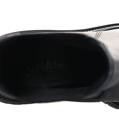 Chanel Crumpled Calfskin Patent Cap Toe Short Boots 39.5 Black 8 of 8