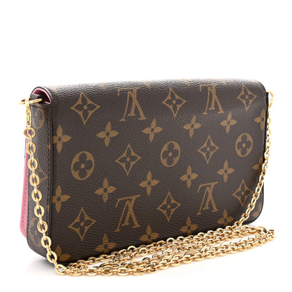Louis Vuitton Monogram 2022 Christmas Animation Paris Pochette Felicie Chain Wallet Pink 4 of 12