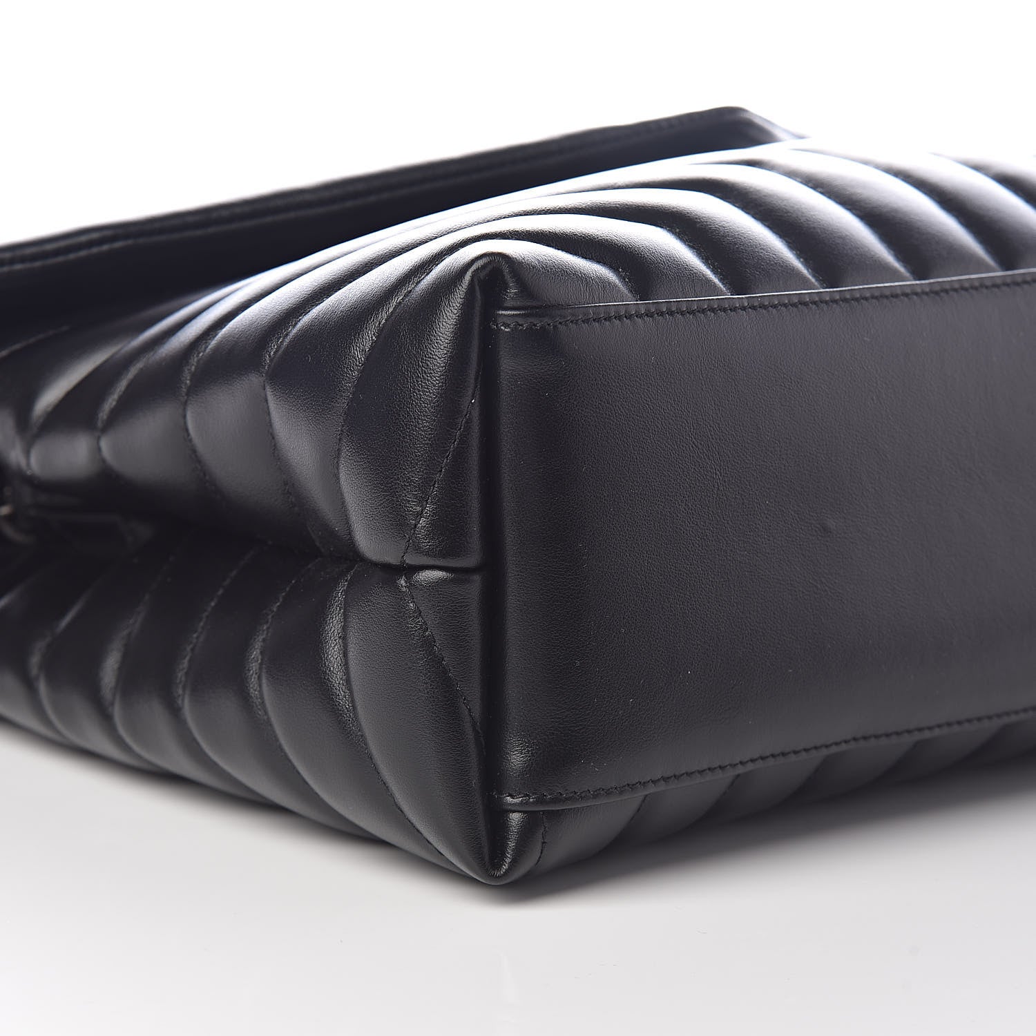 Saint Laurent Calfskin Y Quilted Monogram Medium Loulou Chain Satchel Black 9 of 10