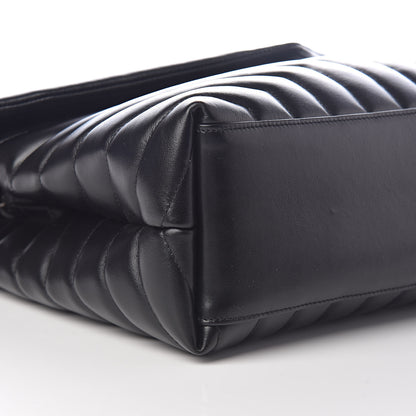 Saint Laurent Calfskin Y Quilted Monogram Medium Loulou Chain Satchel Black 9 of 10