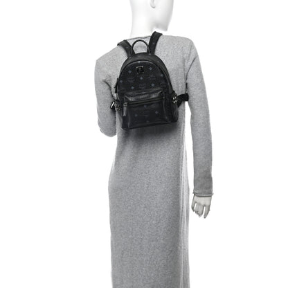 MCM Visetos Side Stud Mini Stark Backpack Black 2 of 10