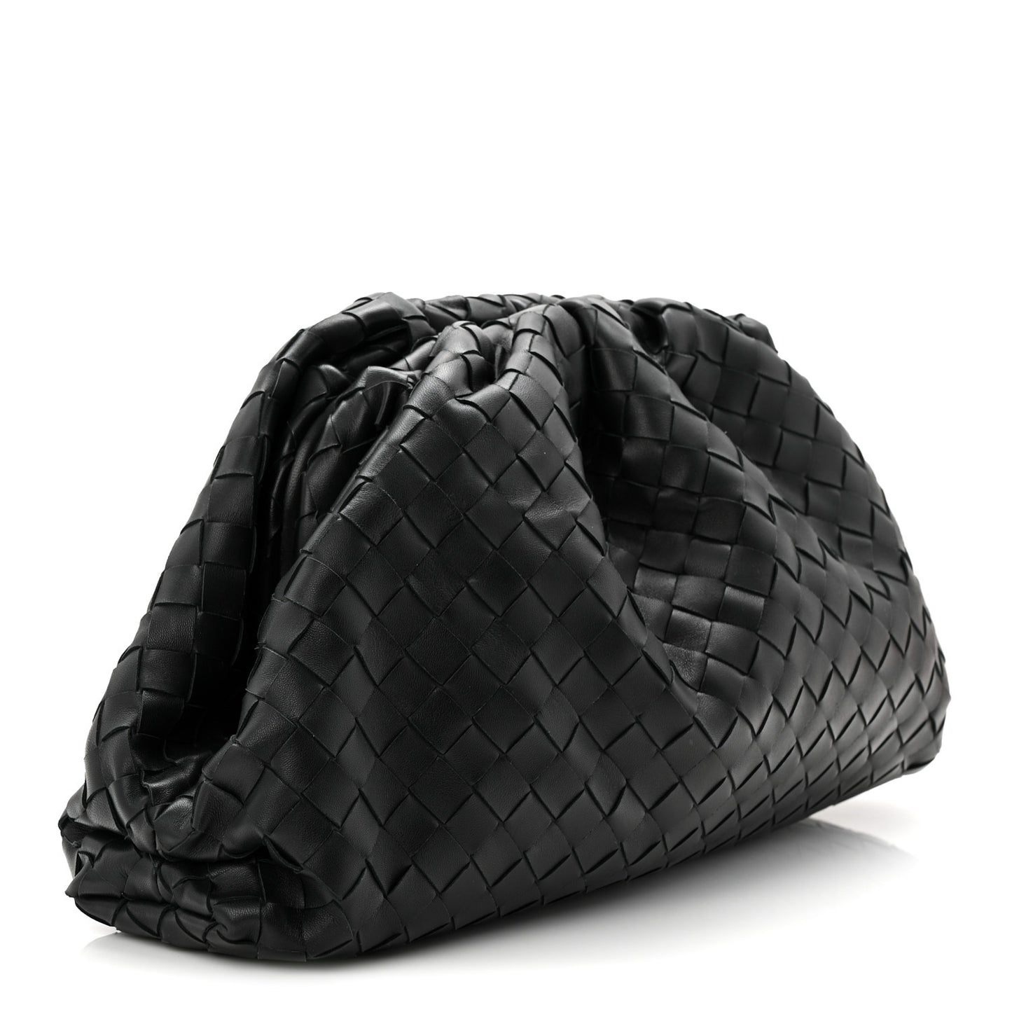 Nappa Maxi Intreccio The Pouch Oversized Clutch Black