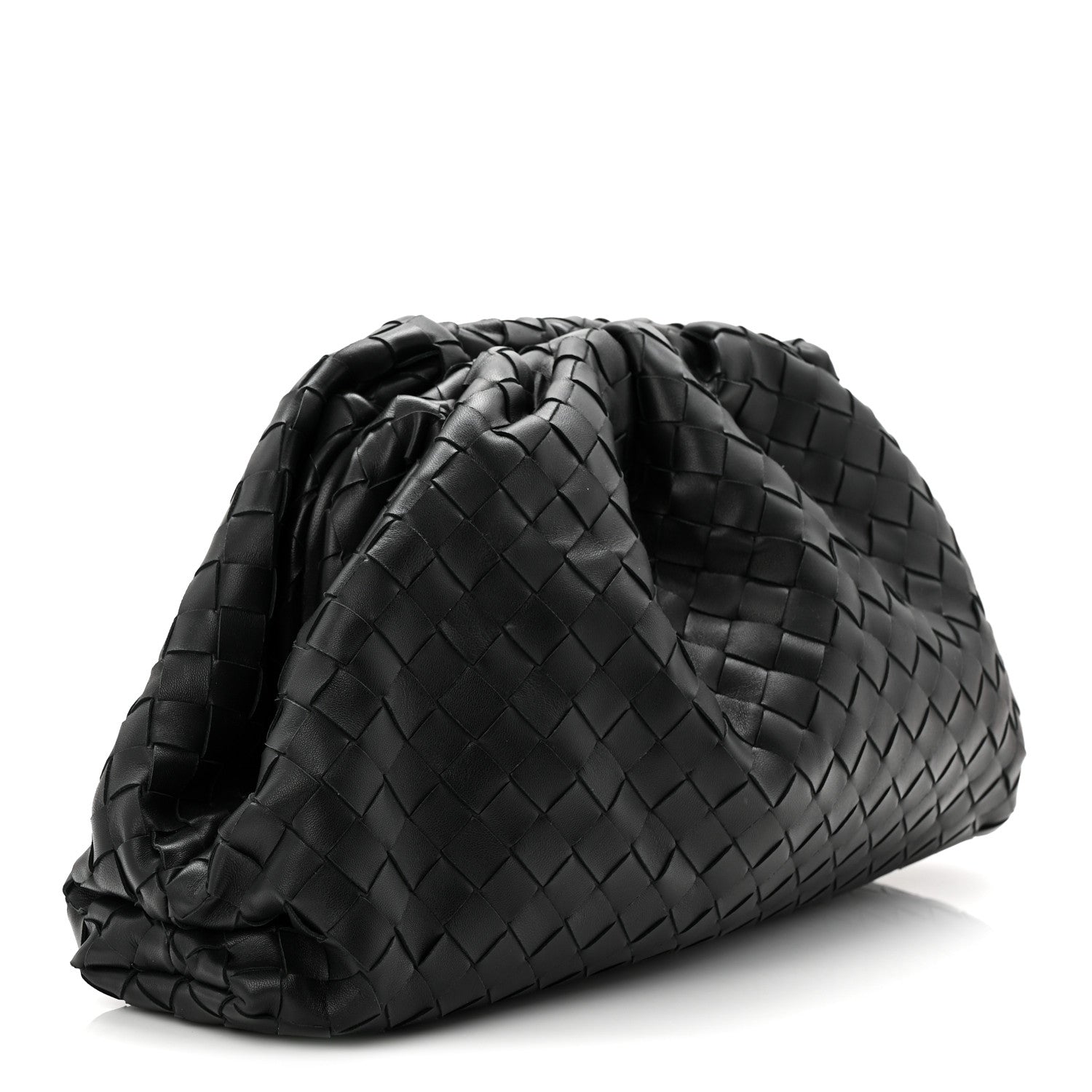 Bottega Veneta Nappa Maxi Intreccio The Pouch Oversized Clutch Black 3 of 10