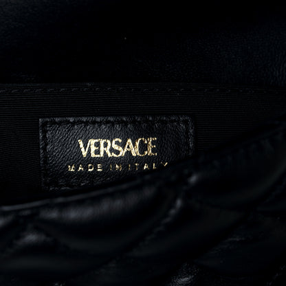 Versace Nappa Quilted Small Medusa Chain Crossbody Black 6 of 10