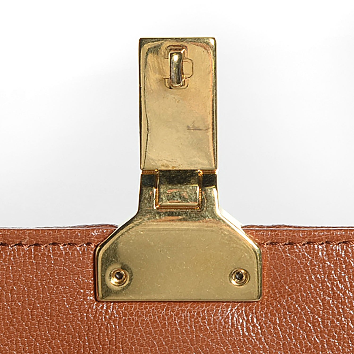 Marc Jacobs Lacquered Lambskin Quilted The XL Single Flap Cognac 10 of 10