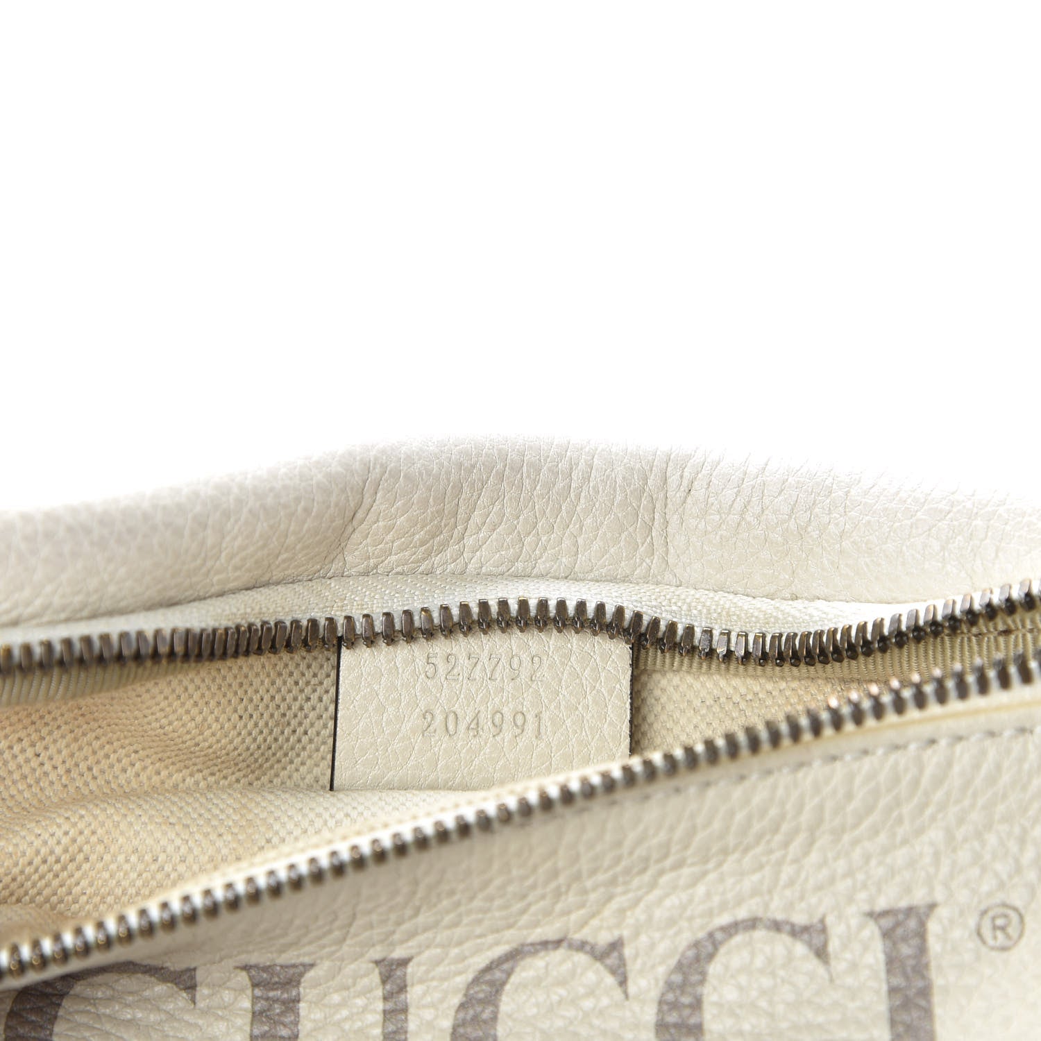 Gucci Grained Calfskin Small Logo Belt Bag White 10 of 11