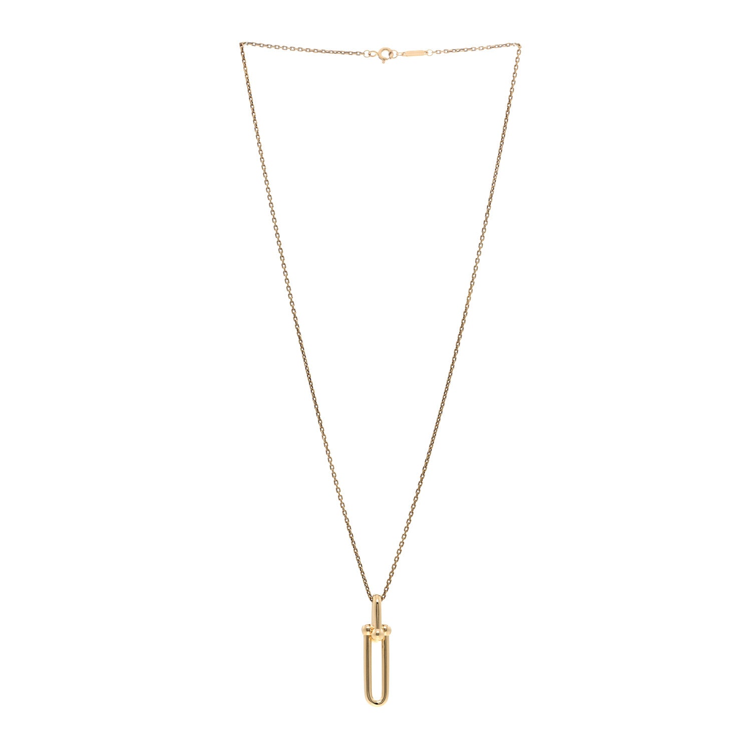 Tiffany 18K Yellow Gold HardWear Link Pendant Necklace 3 of 5