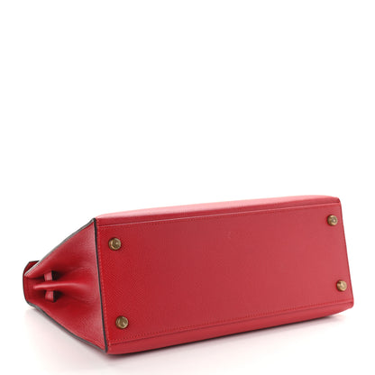 Hermes Courchevel Kelly Sellier 28 Rouge Vif 4 of 12