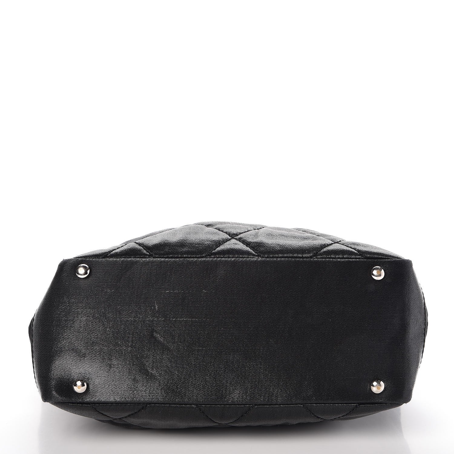 Chanel Coated Canvas Quilted Small Paris Biarritz Tote Black 15 of 15