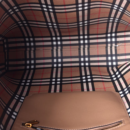 Burberry Calfskin Embossed Crest Large Tote Light Camel 5 of 8
