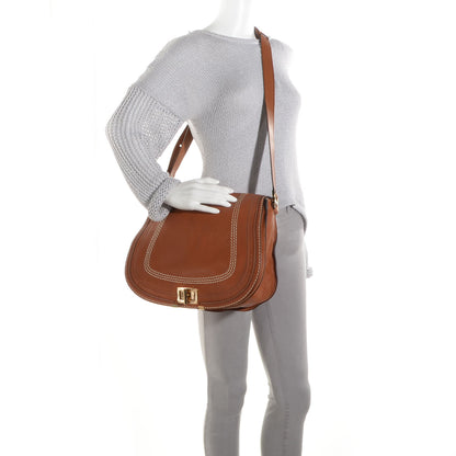 Chloe Calfskin Large Marcie Lock Messenger Armagnac 2 of 8
