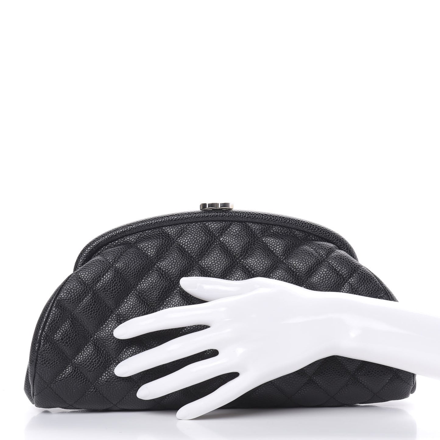 Caviar Quilted Timeless Clutch Black