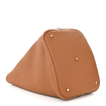 Hermes Taurillon Clemence Picotin Lock 26 GM Gold 4 of 10