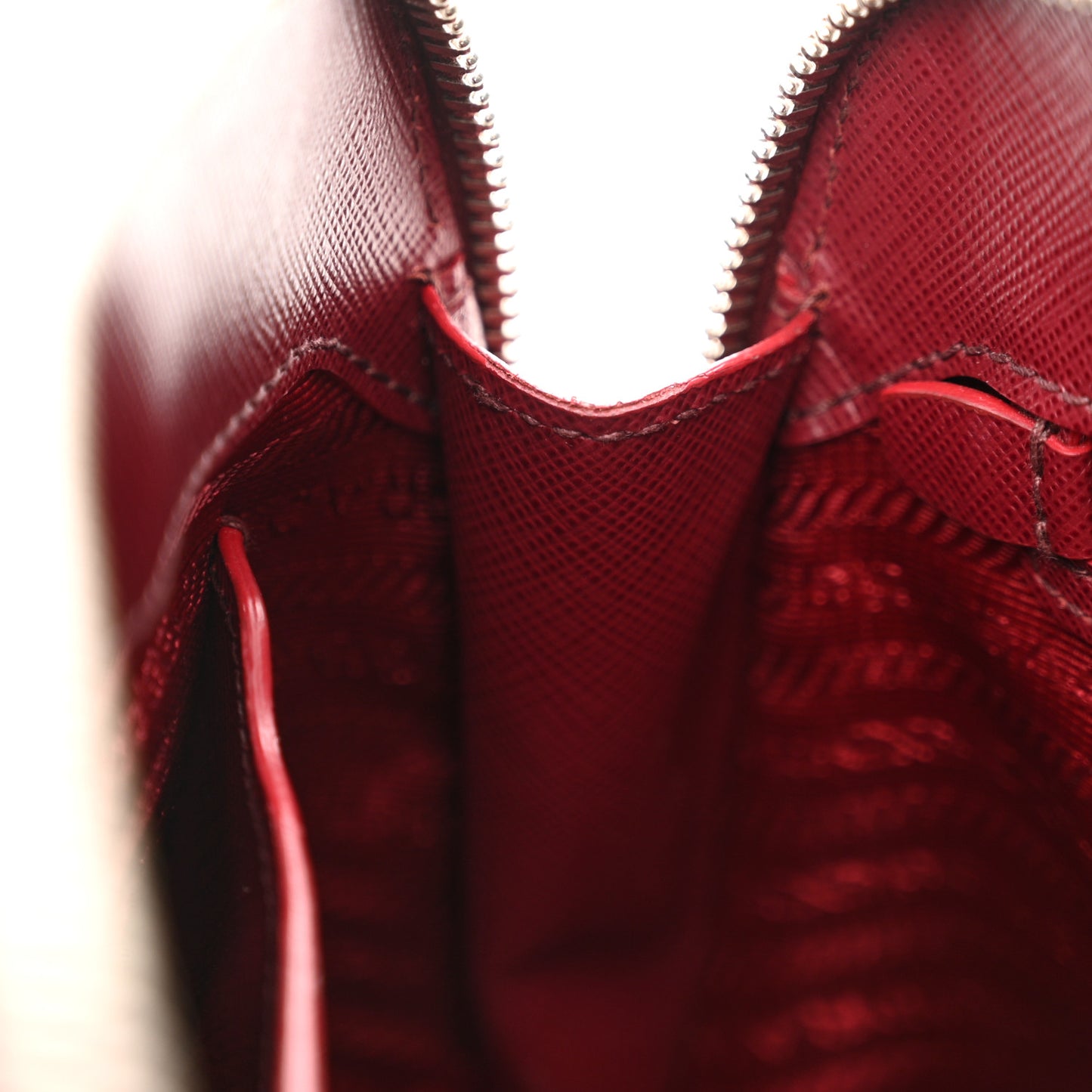 Saffiano Lux Promenade Backpack Cherry