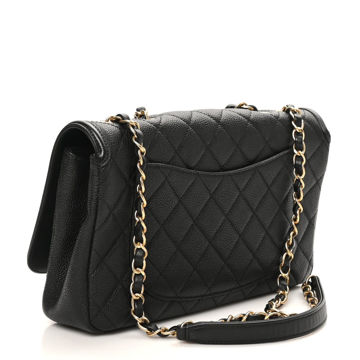 Caviar Quilted Medium CC Filigree Flap Black