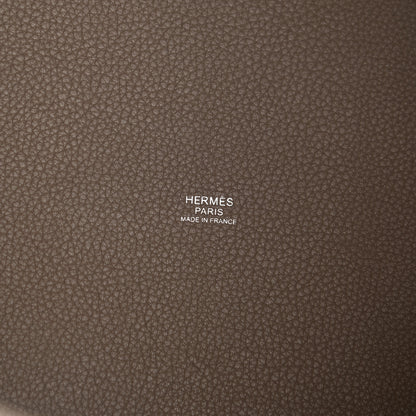 Hermes Taurillon Maurice Picotin Lock 22 MM Gris Asphalte 6 of 12