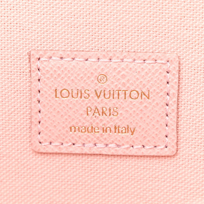 Louis Vuitton Damier Azur Pochette Felicie Chain Wallet Rose Ballerine 9 of 12