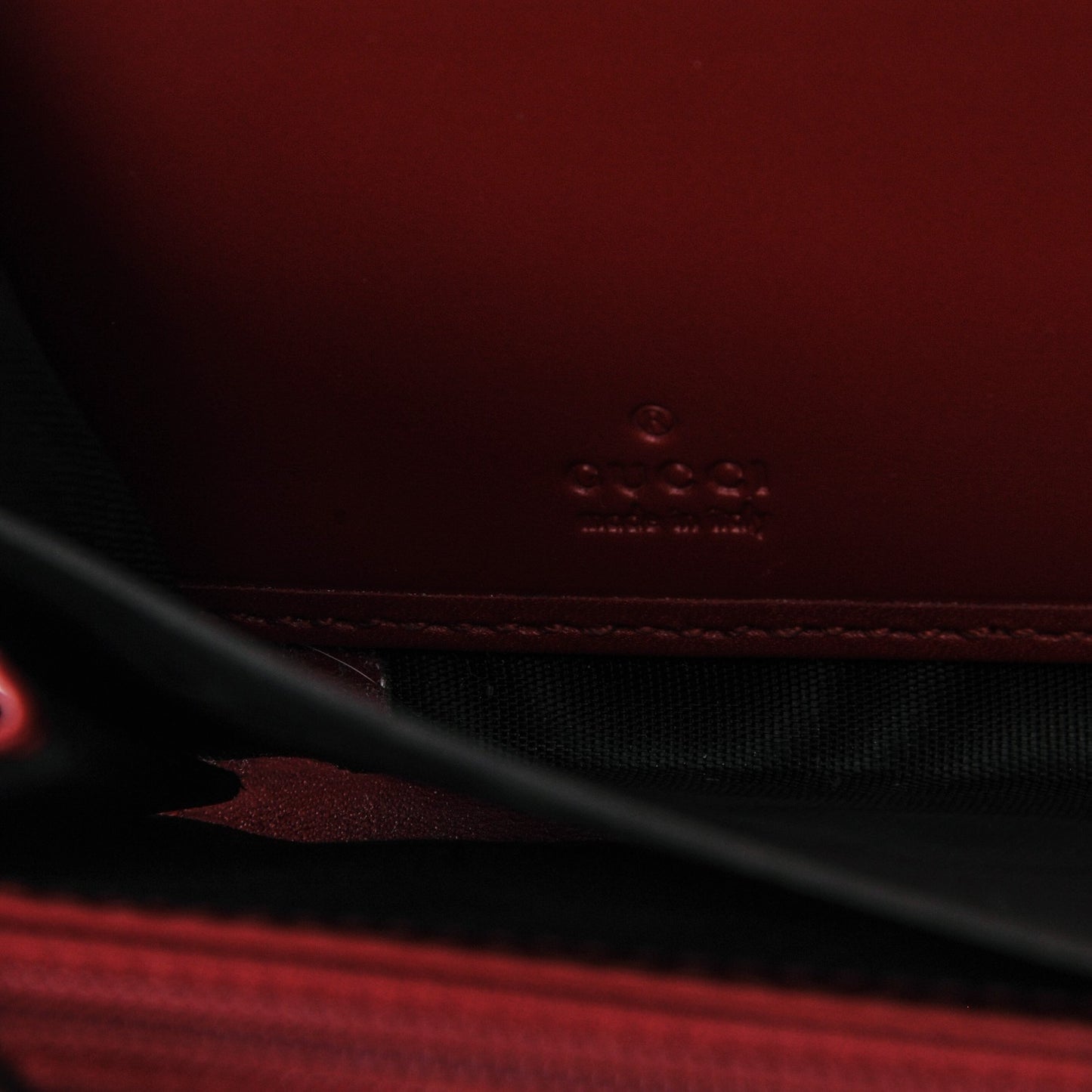 Calfskin Web Rania Zip Around Wallet Red