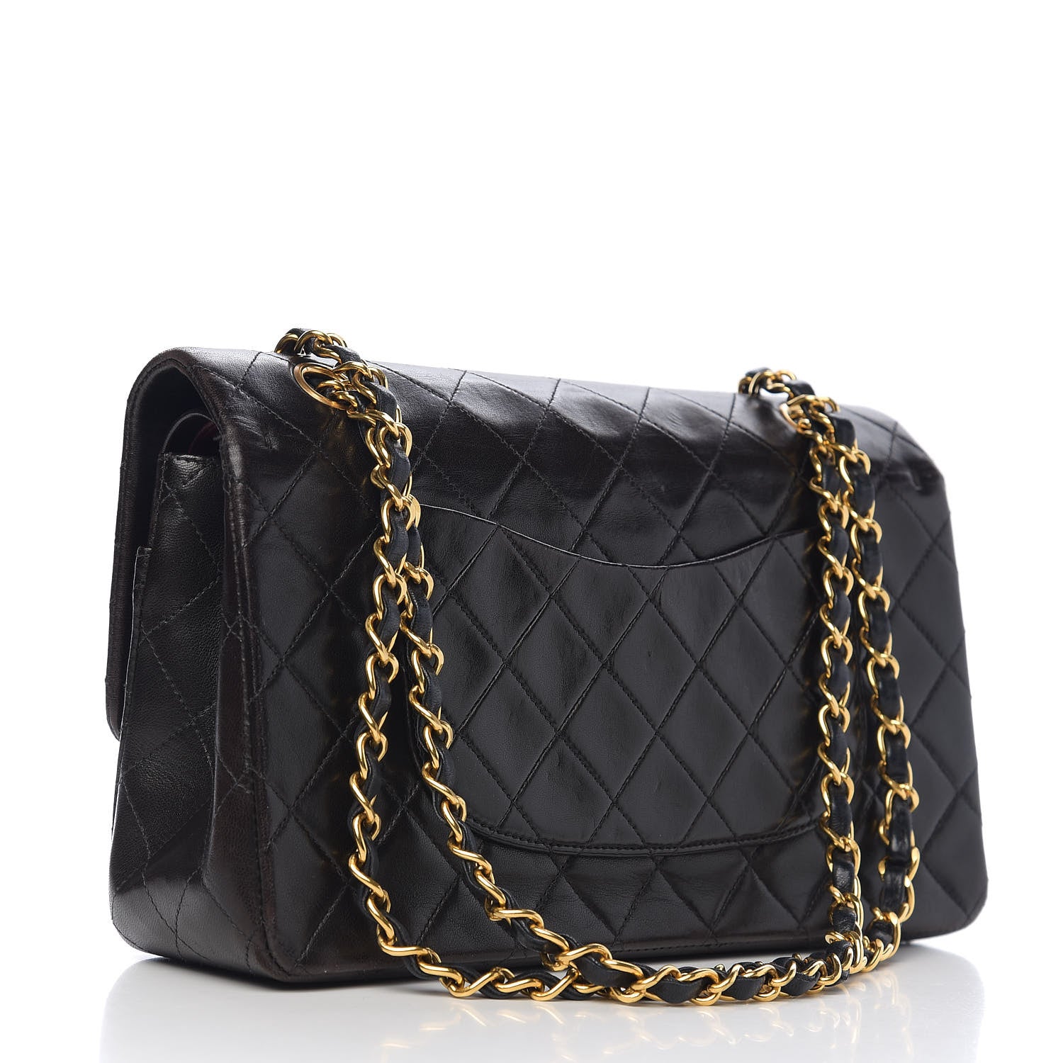 Chanel Lambskin Quilted Medium Double Flap Black 2 of 11