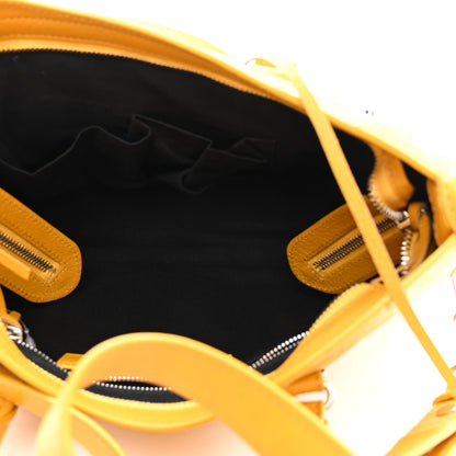 Balenciaga Chevre Silver Metallic Edge Hardware S City Jaune Epi 5 of 13
