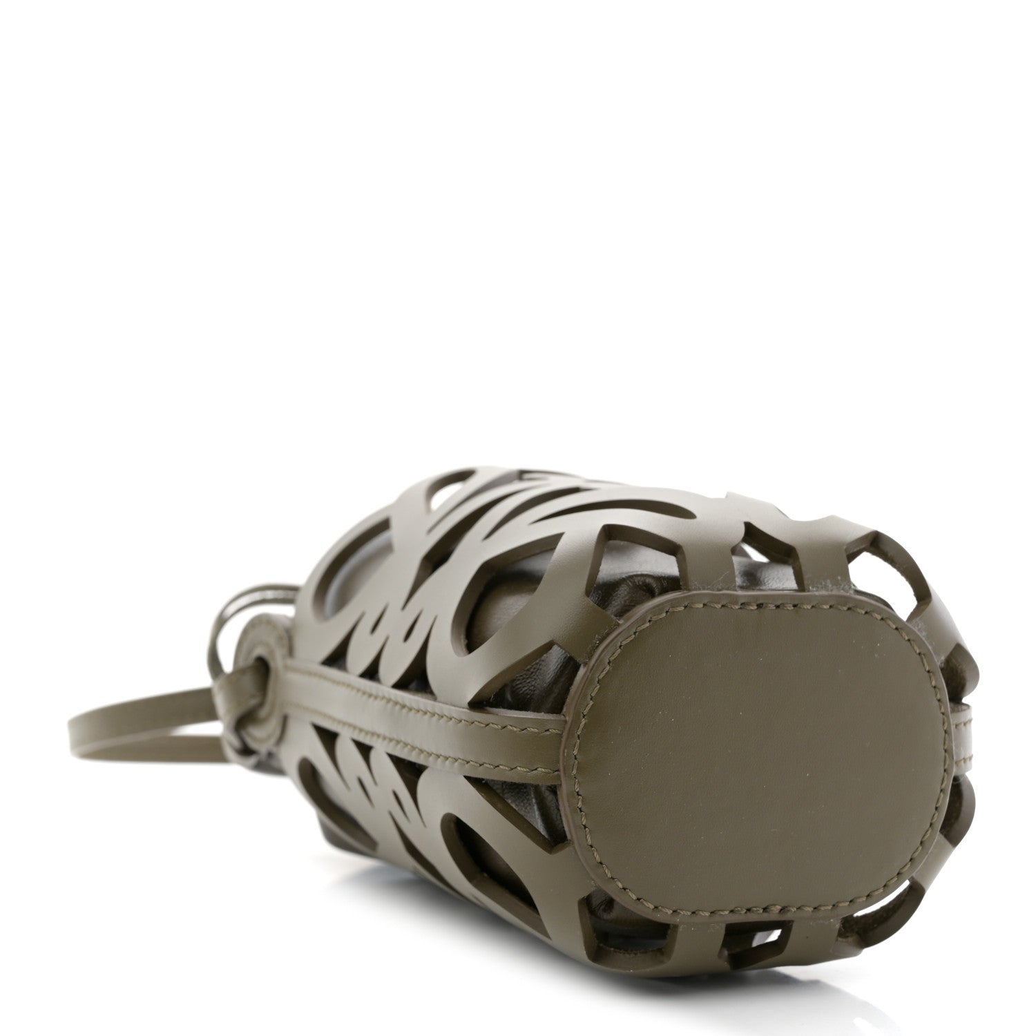 Loewe Nappa Calfskin Cutout Anagram Pocket Crossbody Bag Olive 4 of 10