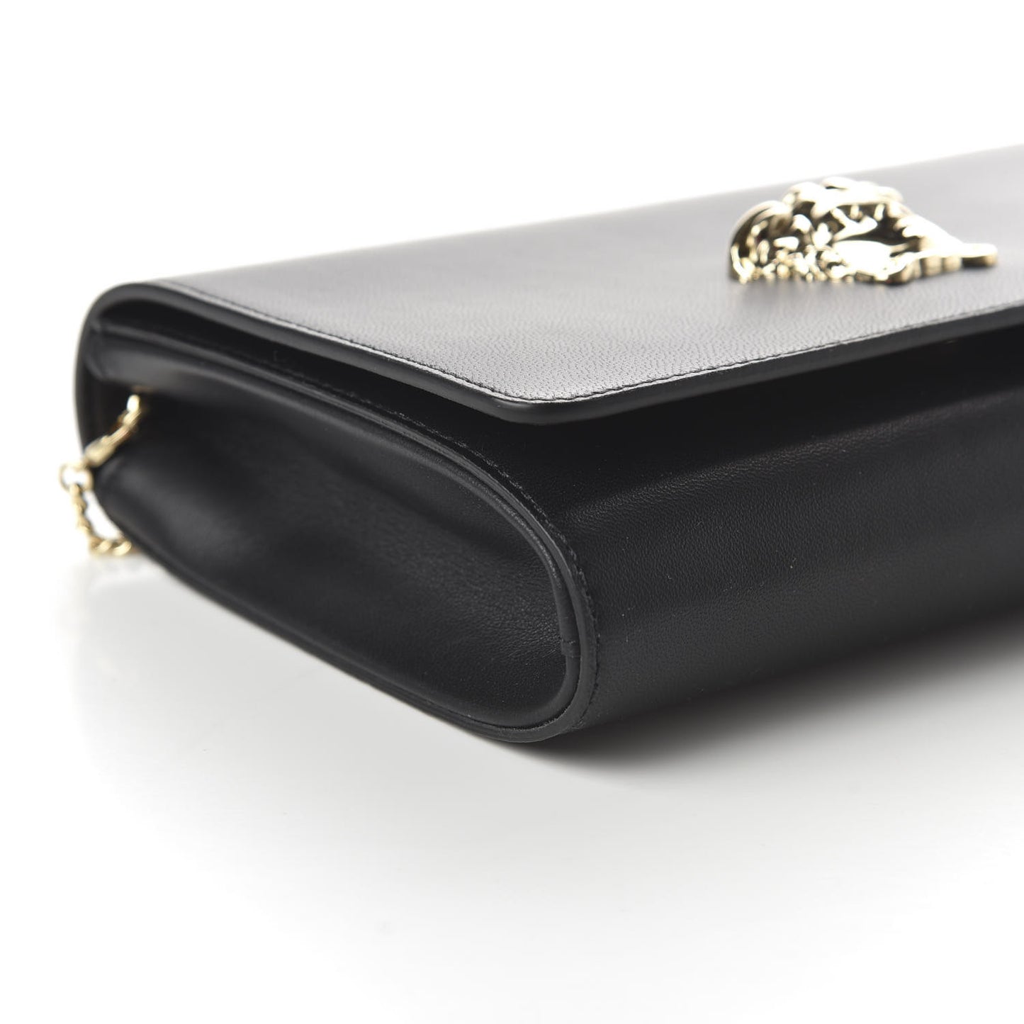 Vitello Palazzo Medusa Evening Clutch Bag Black