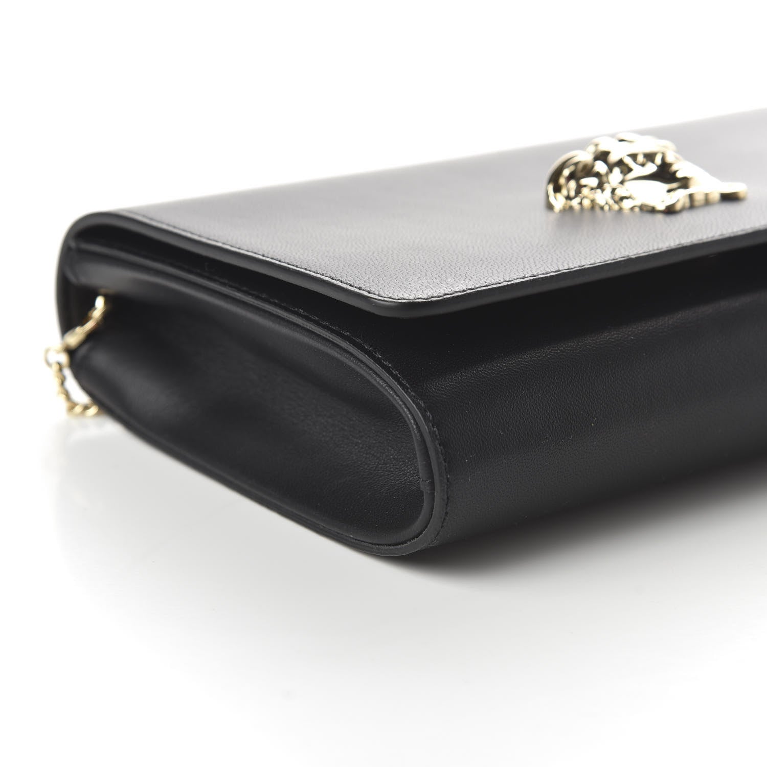 Versace Vitello Palazzo Medusa Evening Clutch Bag Black 6 of 9