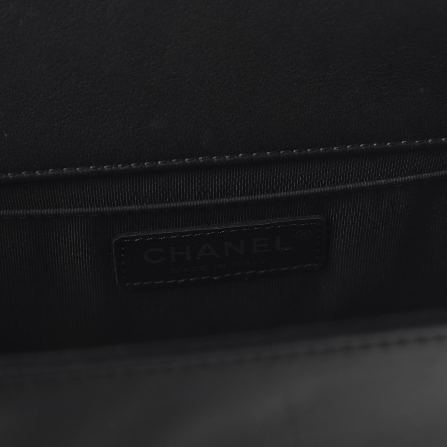 Lambskin Quilted Medium Boy Flap Black