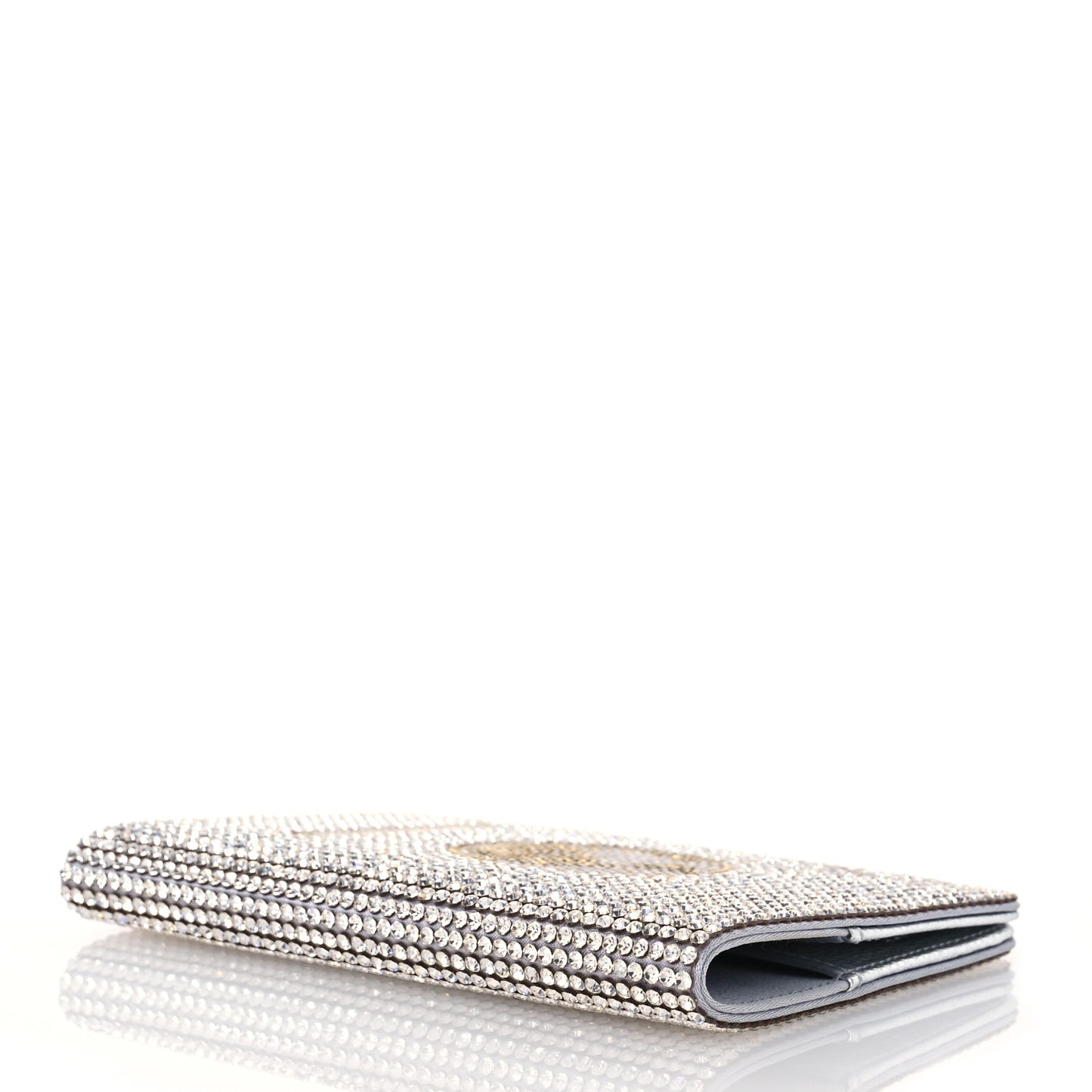 Crystal Traveler Passport Holder Silver