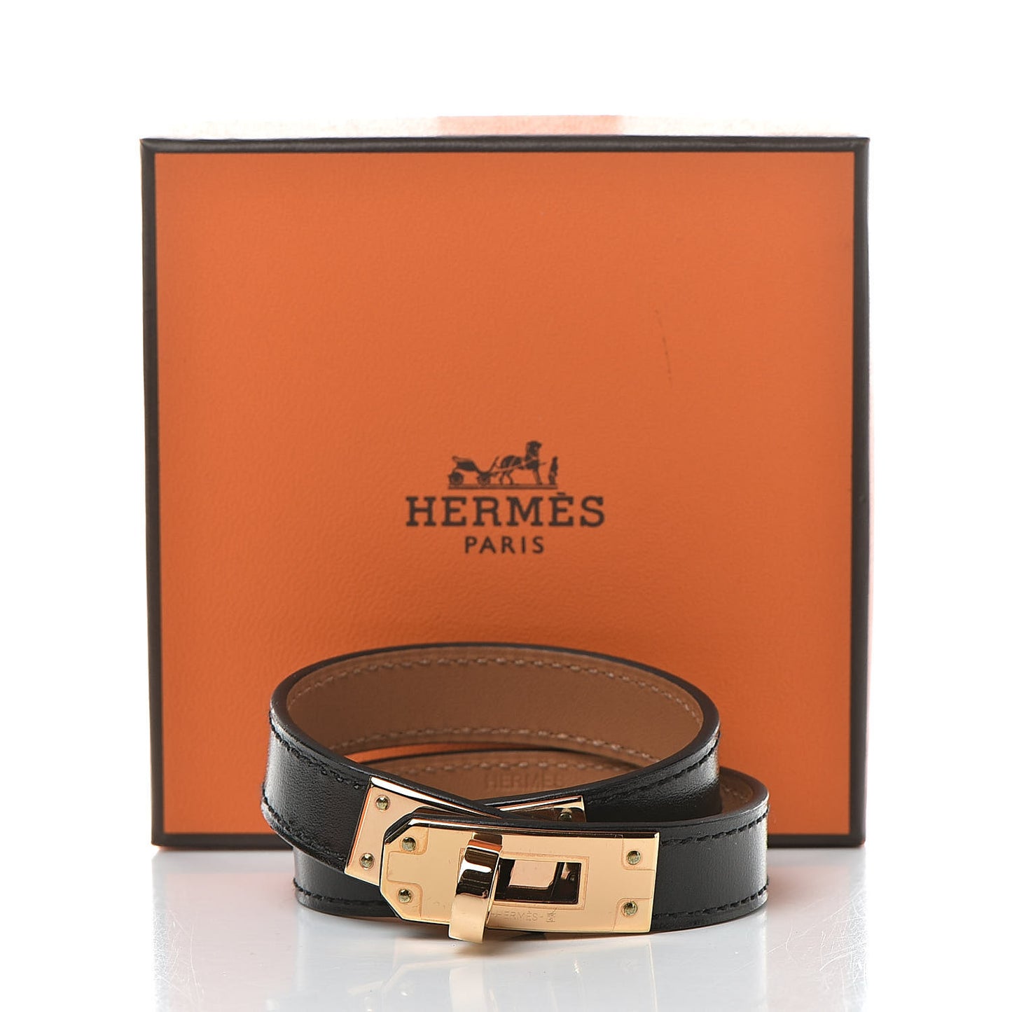 Box Kelly Double Tour Bracelet T2 Black