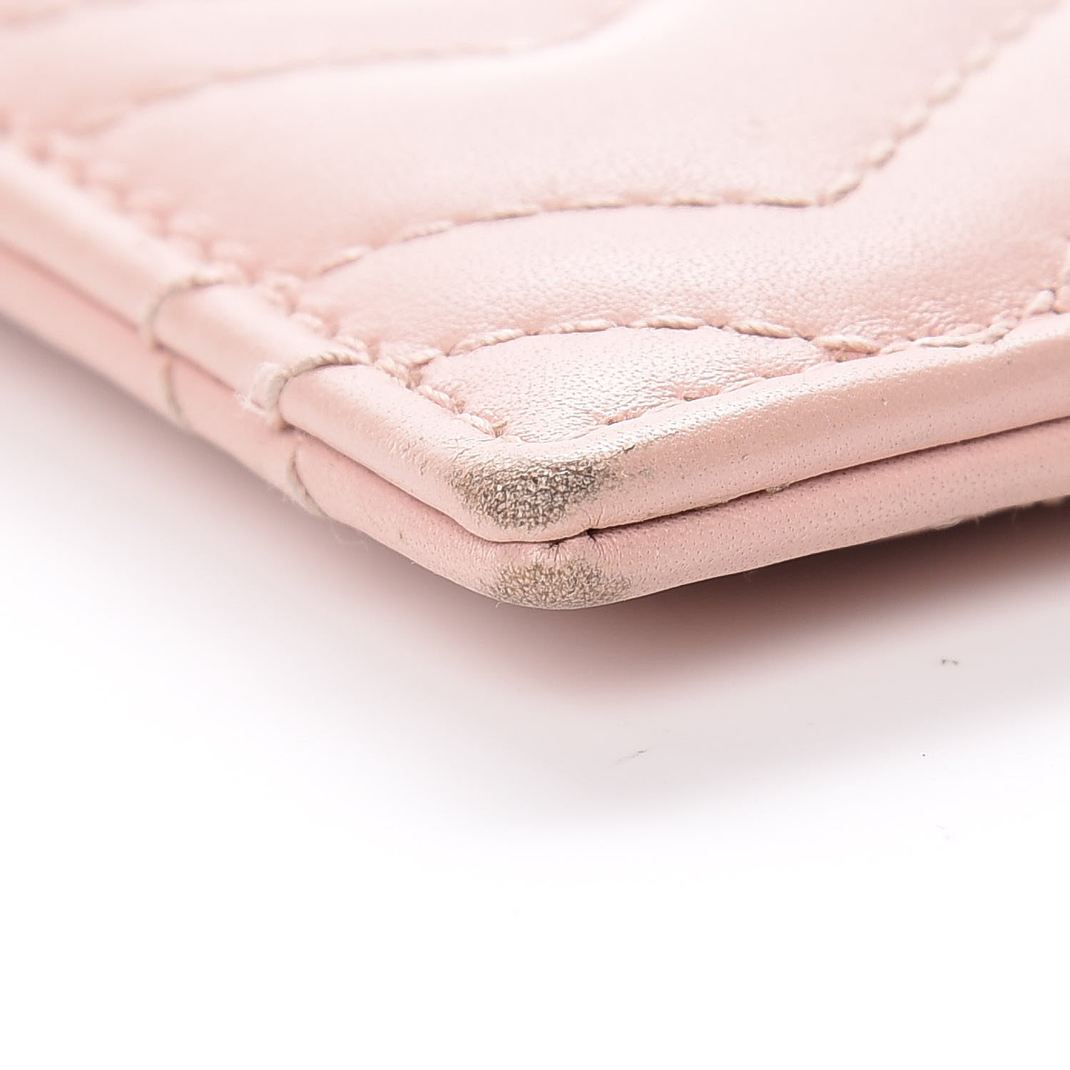 Gucci Calfskin Matelasse GG Marmont Card Holder Perfect Pink 7 of 12