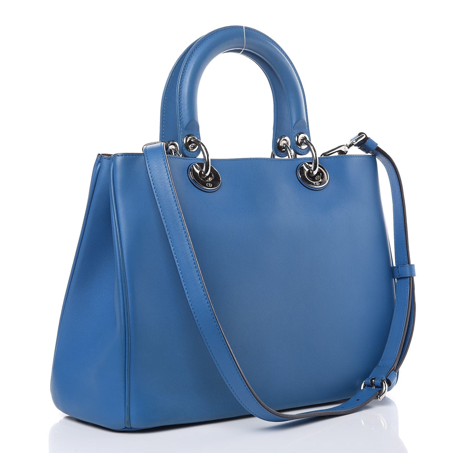 Smooth Calfskin Medium Diorissimo Tote Blue