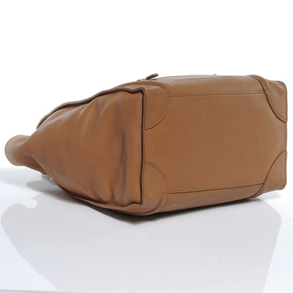 Celine Drummed Calfskin Mini Luggage Camel 4 of 8