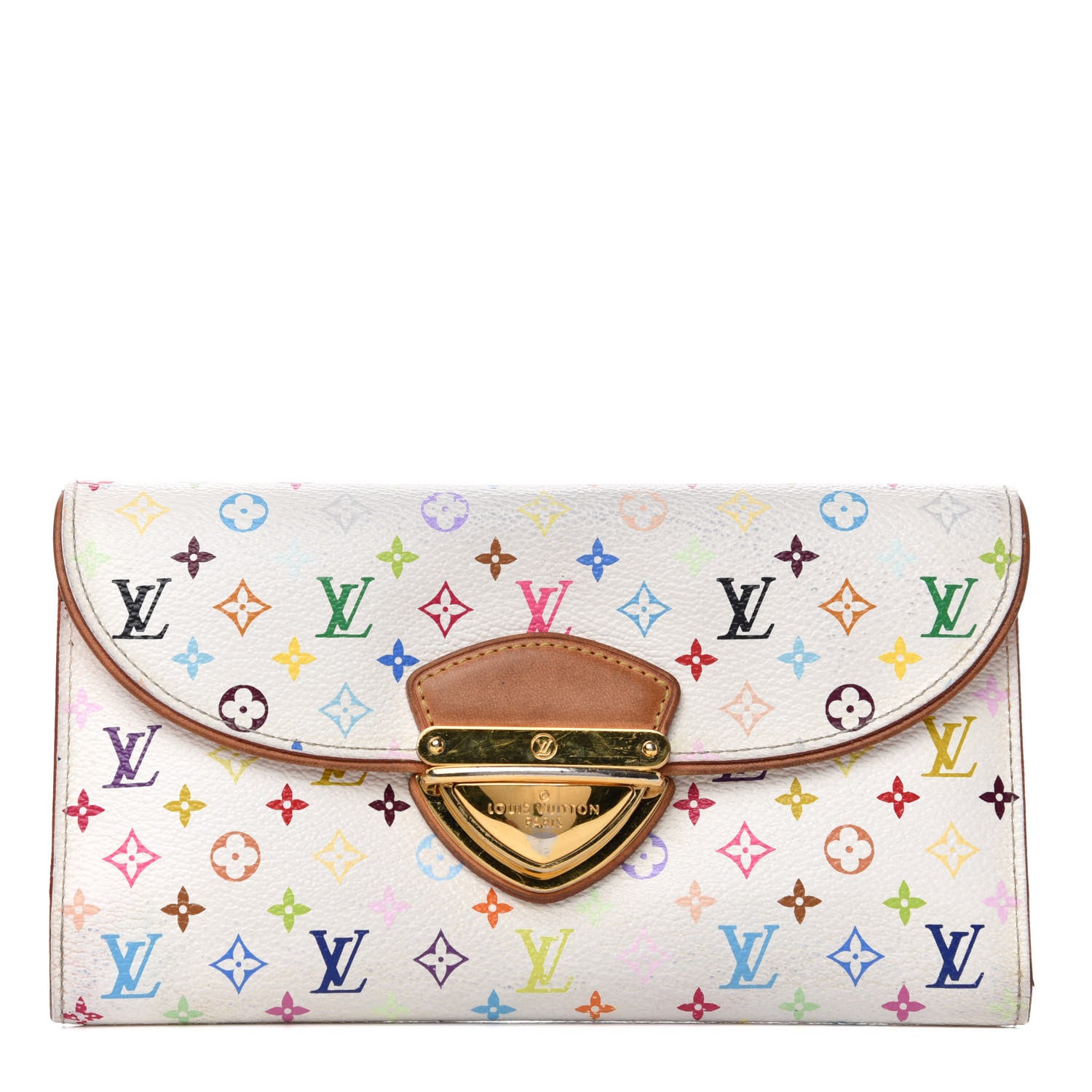 Louis Vuitton Monogram Multicolor Eugenie Wallet White Litchi 1 of 9