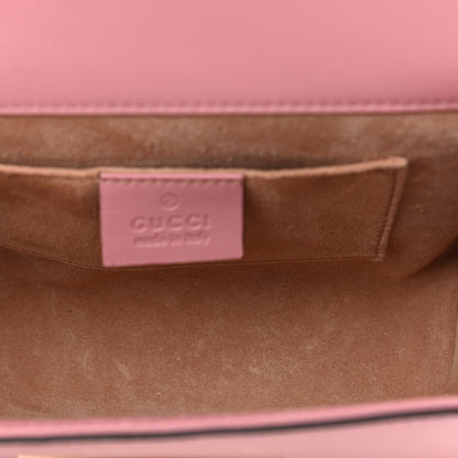 Gucci Calfskin Studded Small Padlock Shoulder Bag Carmine Rose 5 of 10