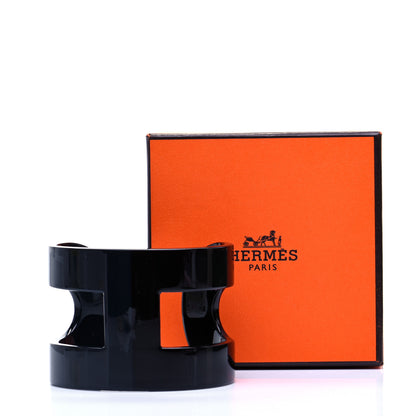 Hermes Lacquered Wood Ano Cuff PM Navy Bleu Dark Purple 7 of 7