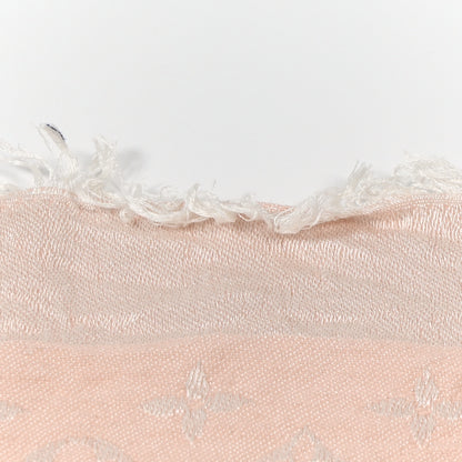 Louis Vuitton Silk Wool Monogram Denim Shawl Rose 7 of 13