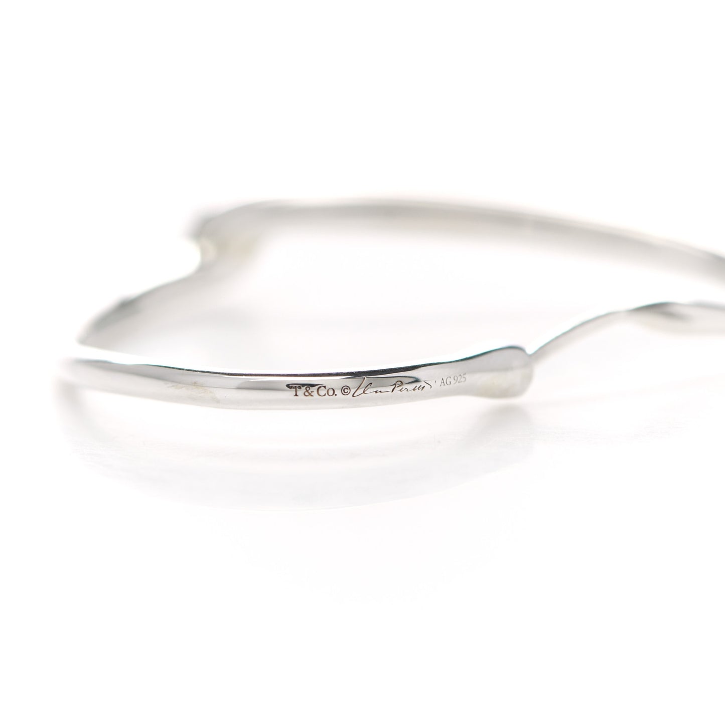 Sterling Silver Small Elsa Peretti Open Heart Hoop Earrings