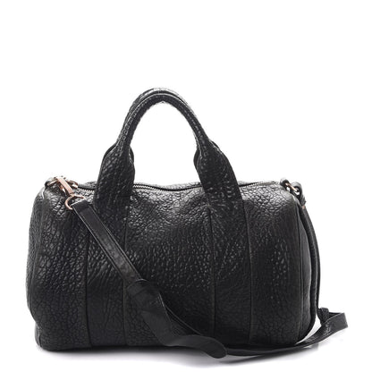 Alexander Wang Pebbled Lambskin Rocco Black Rose Gold Hardware 1 of 12