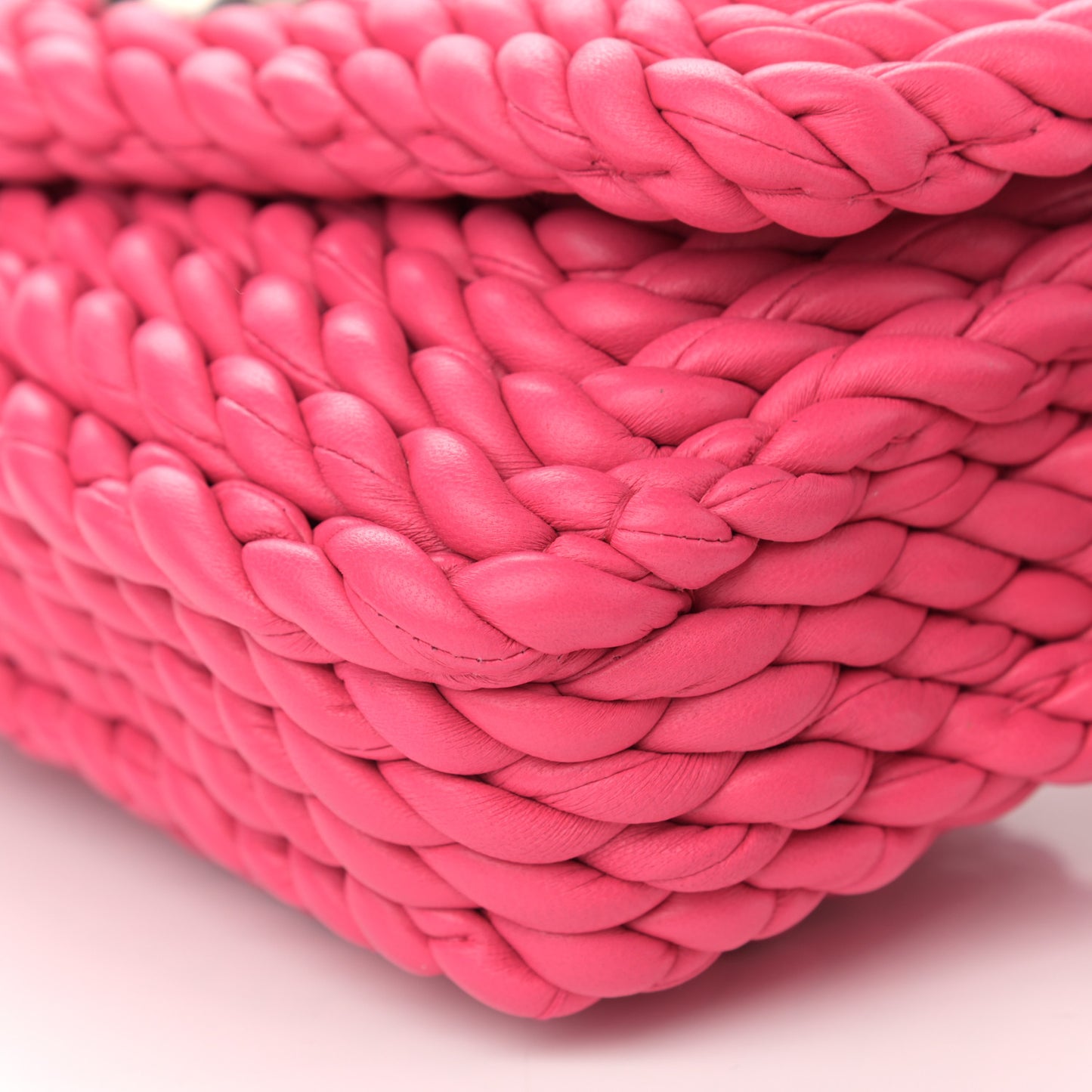 Lambskin Torchon Tasseled Twisted Shoulder Bag Lollipop