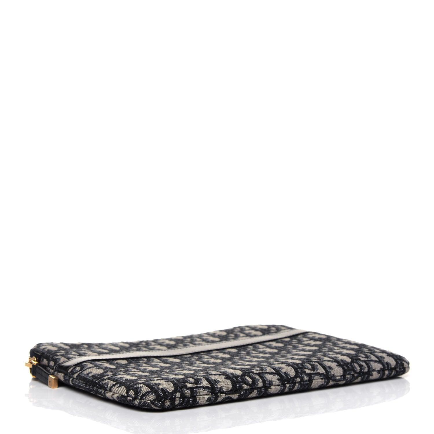 Christian Dior Oblique Pouch Clutch Blue 4 of 9