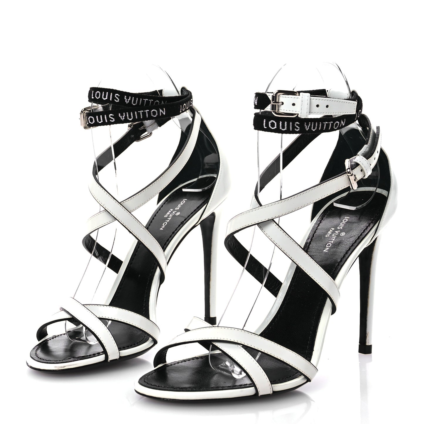 Patent Call Back Sandals 37 White