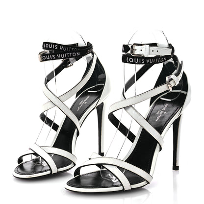 Louis Vuitton Patent Call Back Sandals 37 White 3 of 8