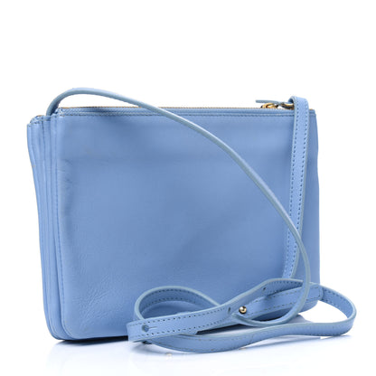 Celine Lambskin Small Trio Crossbody Bag Baby Blue 2 of 23
