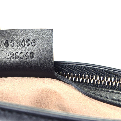 Gucci Calfskin Matelasse Medium GG Marmont Shoulder Bag Black 7 of 9