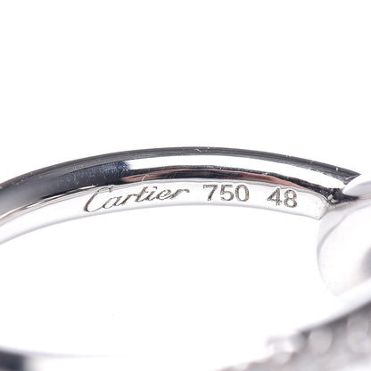 Cartier 18K White Gold Diamond Entrelaces Ring 48 4.5 6 of 7