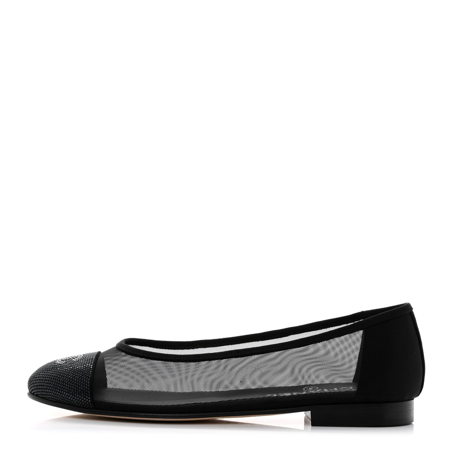Mesh Studded CC Ballerina Flats 37.5 Black