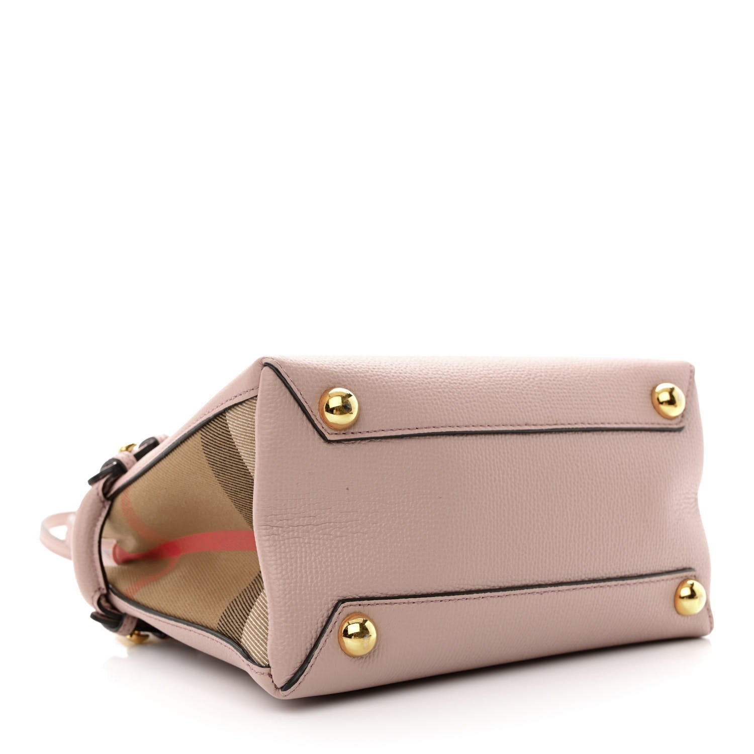 Burberry Grainy Calfskin House Check Baby Banner Tote Pale Orchid 4 of 13