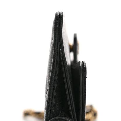 Chanel Lambskin Quilted Classic Pouch With Handle Black 10 of 11